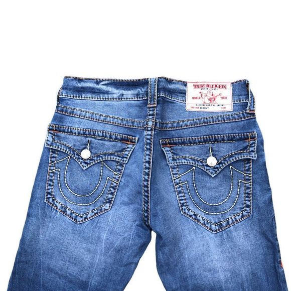TRUE Religion Jeans Size 30 SKINNY Blue - Picture 2 of 9